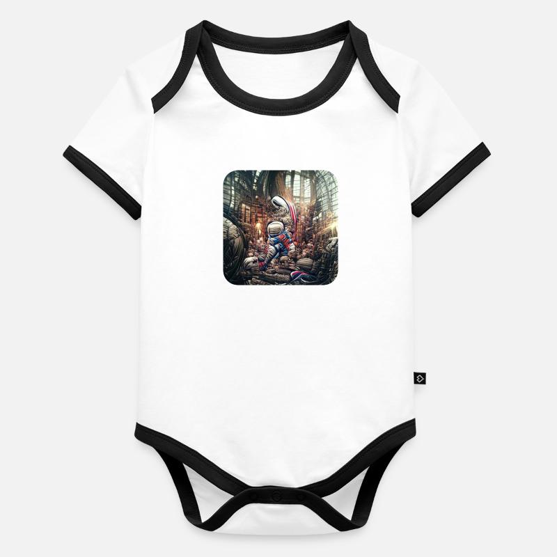 Tomminaut by "Tommi Taurus" Baby Bio-Kurzarm-Kontrastbody