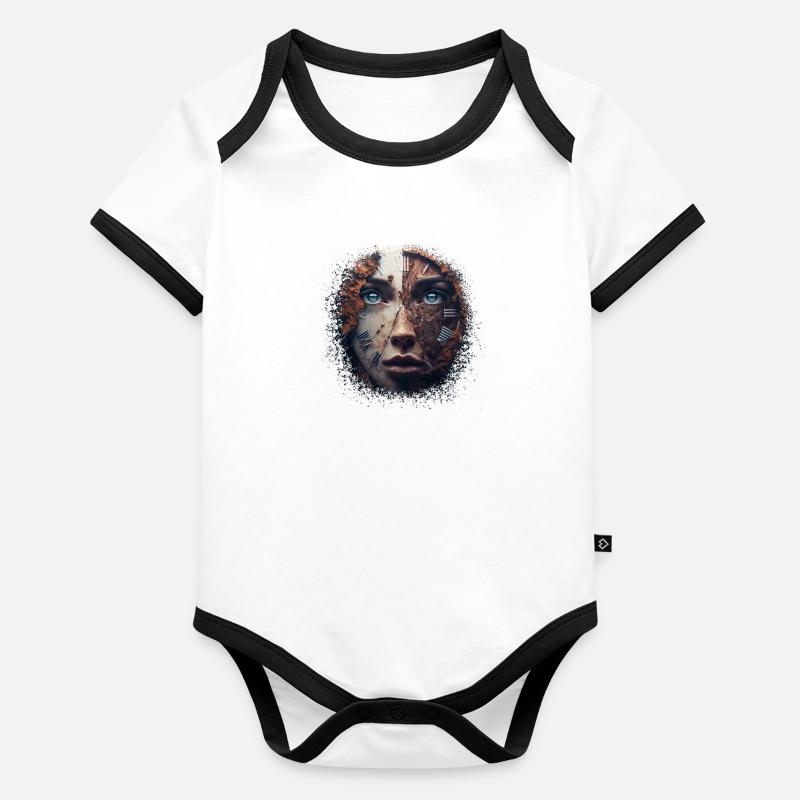 Jeunesse de passage Body Bébé bio contrasté manches courtes