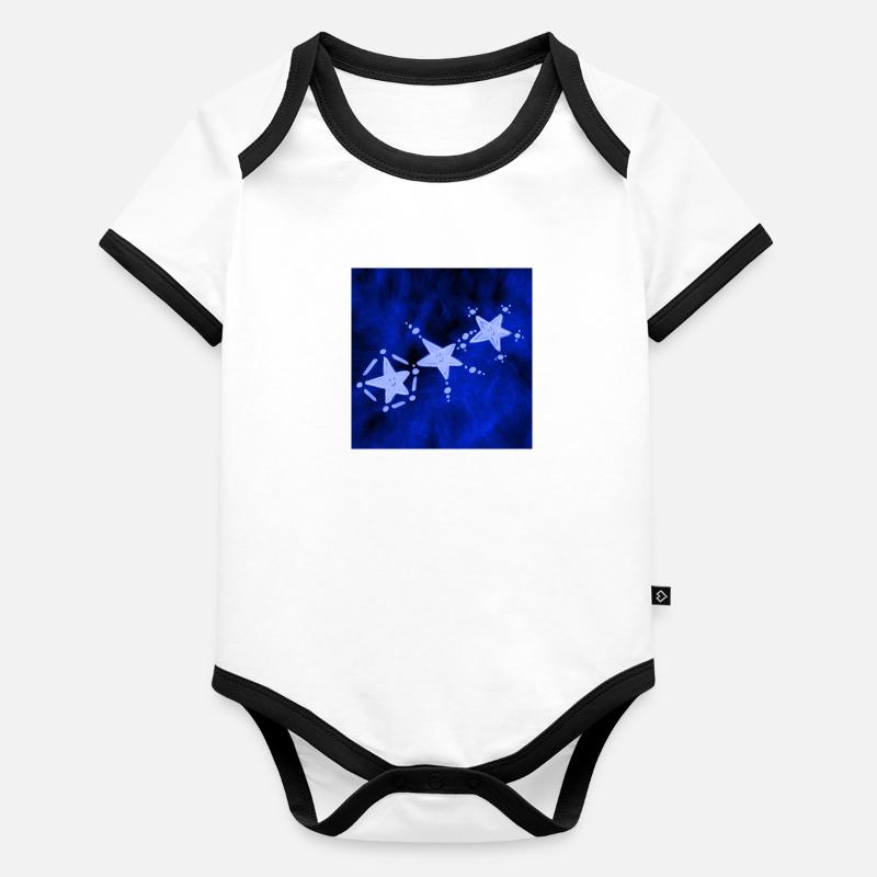 DREI STERNE ELEKTRISCH Baby Bio-Kurzarm-Kontrastbody