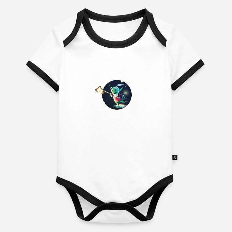 Seesternfischer Baby Bio-Kurzarm-Kontrastbody