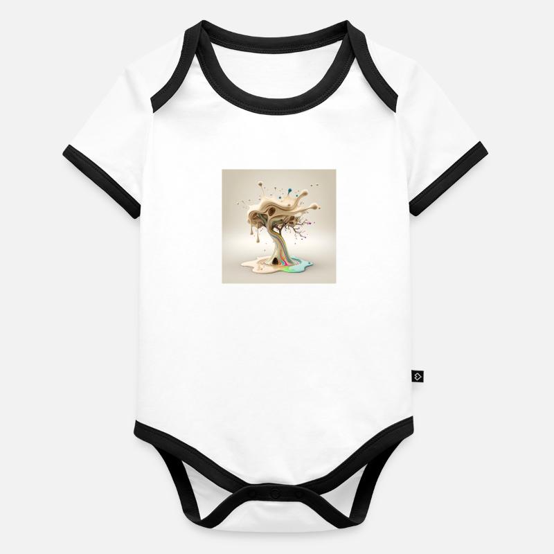 Melting shaft Organic Baby Contrasting Bodysuit