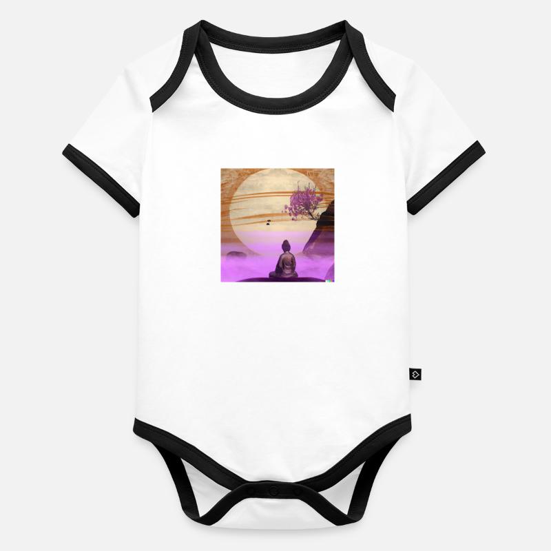 JD Star Artwork No.6 Baby Bio-Kurzarm-Kontrastbody