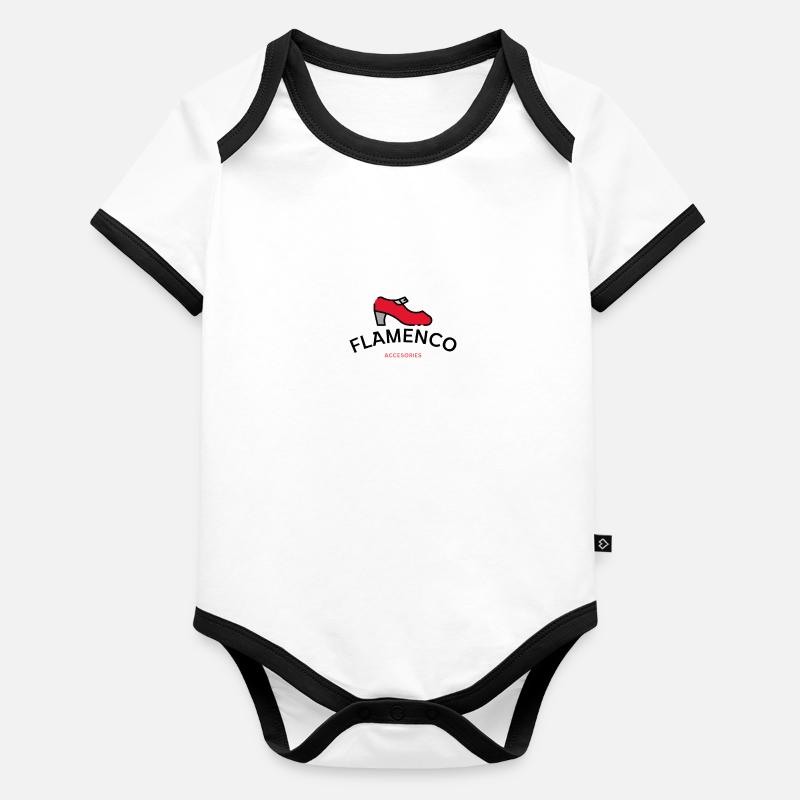 FLAMENCO Body Bébé bio contrasté manches courtes