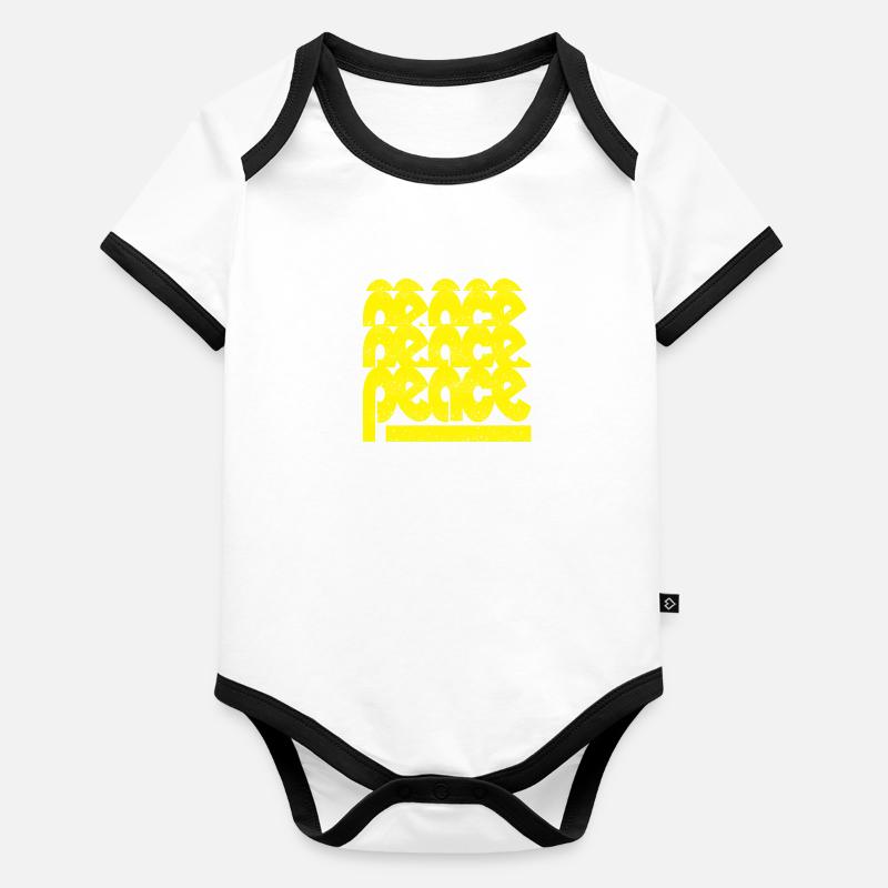 Peace Organic Baby Contrasting Bodysuit