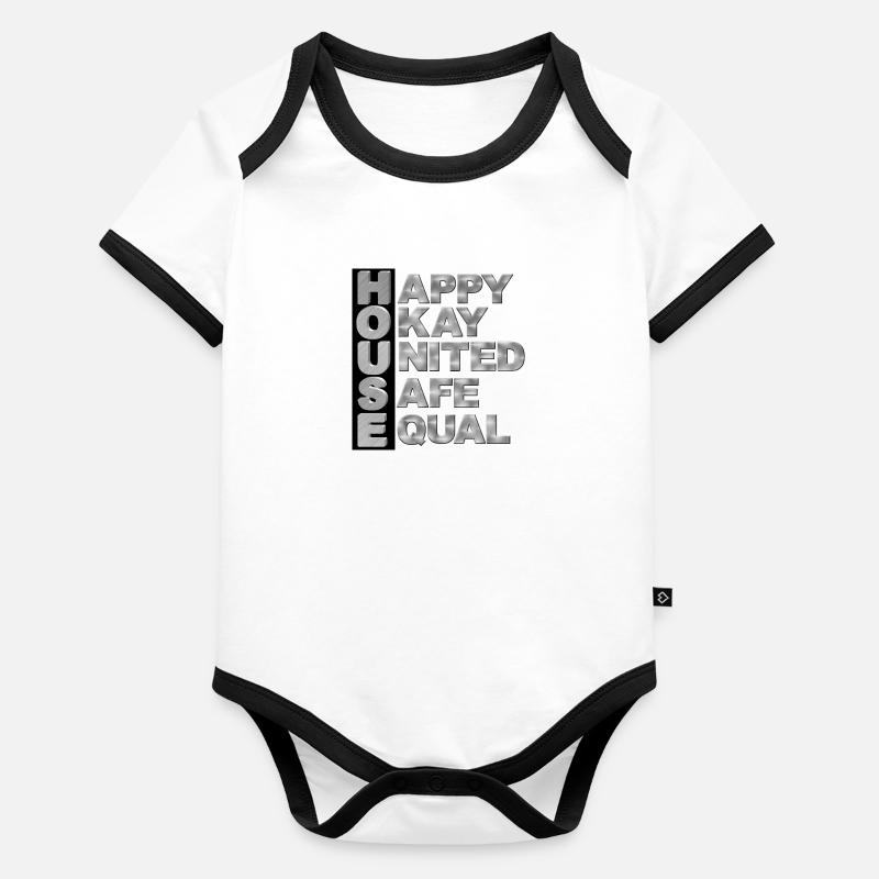 Normes de la maison Body Bébé bio contrasté manches courtes