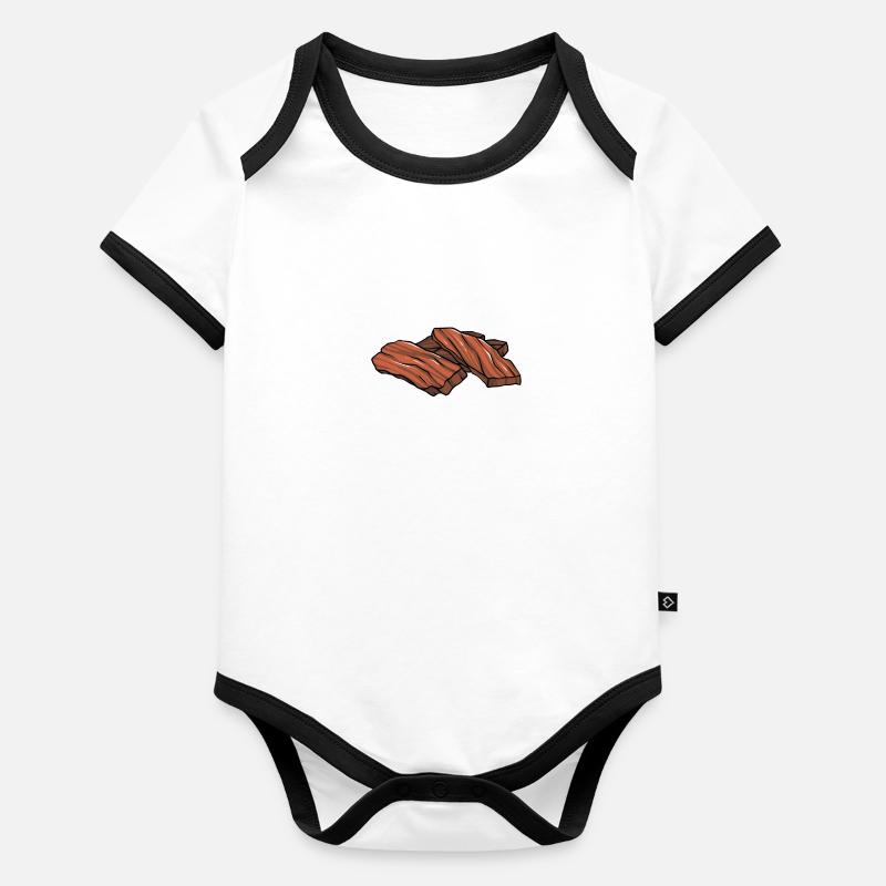 Beef Jerky Gift Organic Baby Contrasting Bodysuit