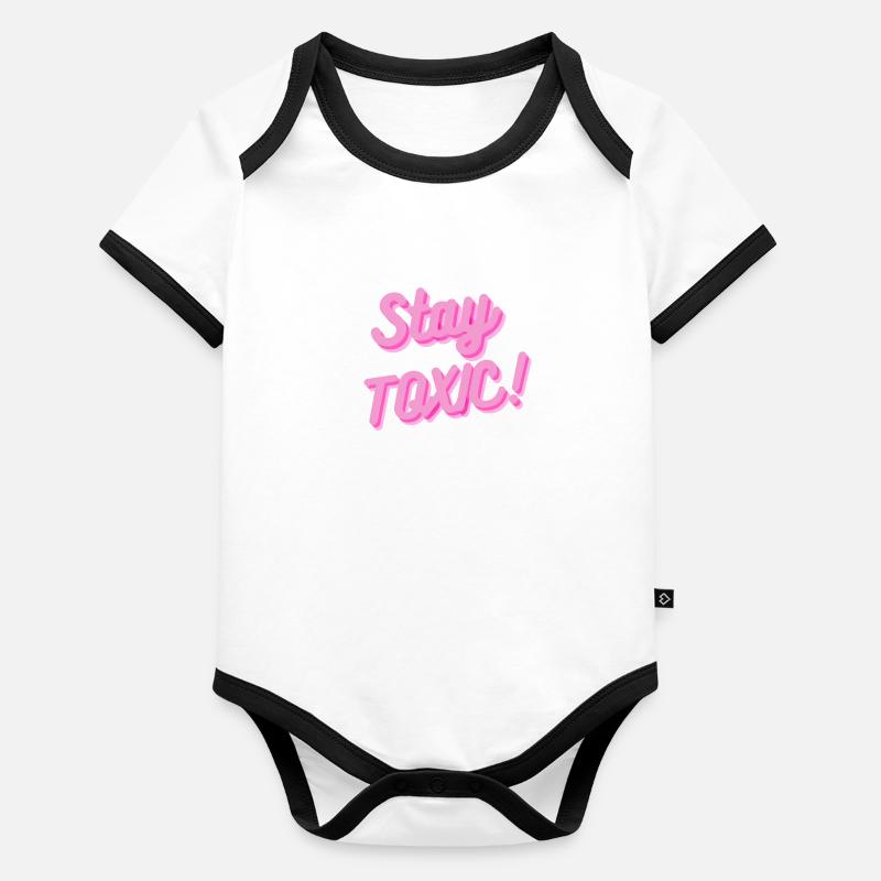 Restez toxique Body Bébé bio contrasté manches courtes