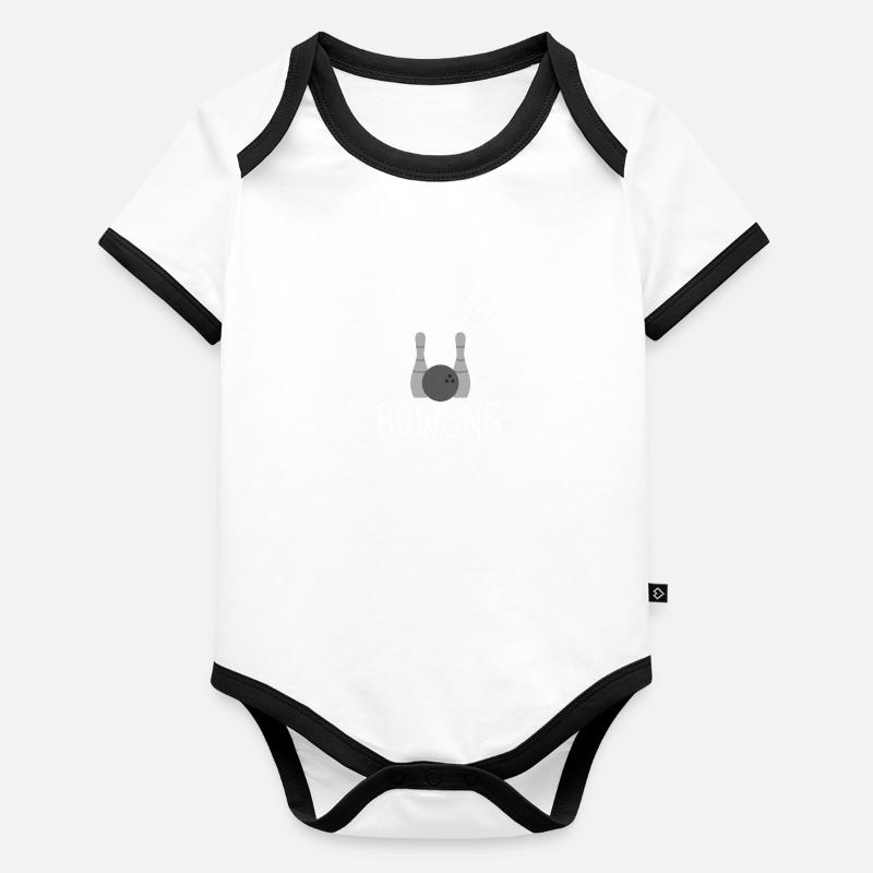 J'peux pas j'ai bowling Body Bébé bio contrasté manches courtes