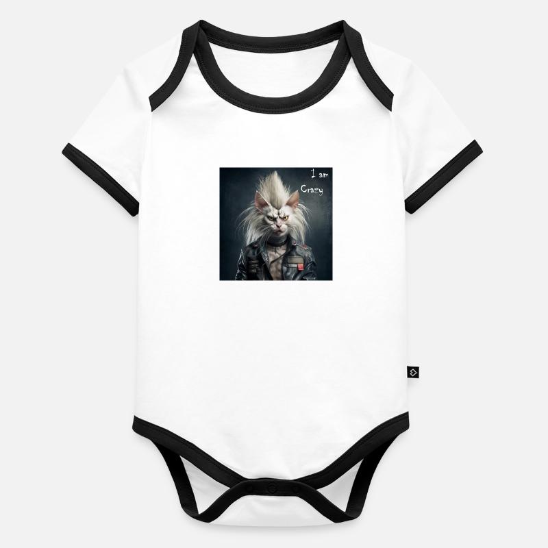 Crazy Baby Bio-Kurzarm-Kontrastbody