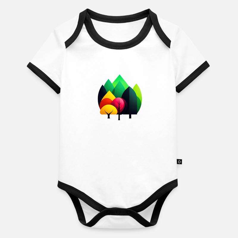 Bosquet Body Bébé bio contrasté manches courtes
