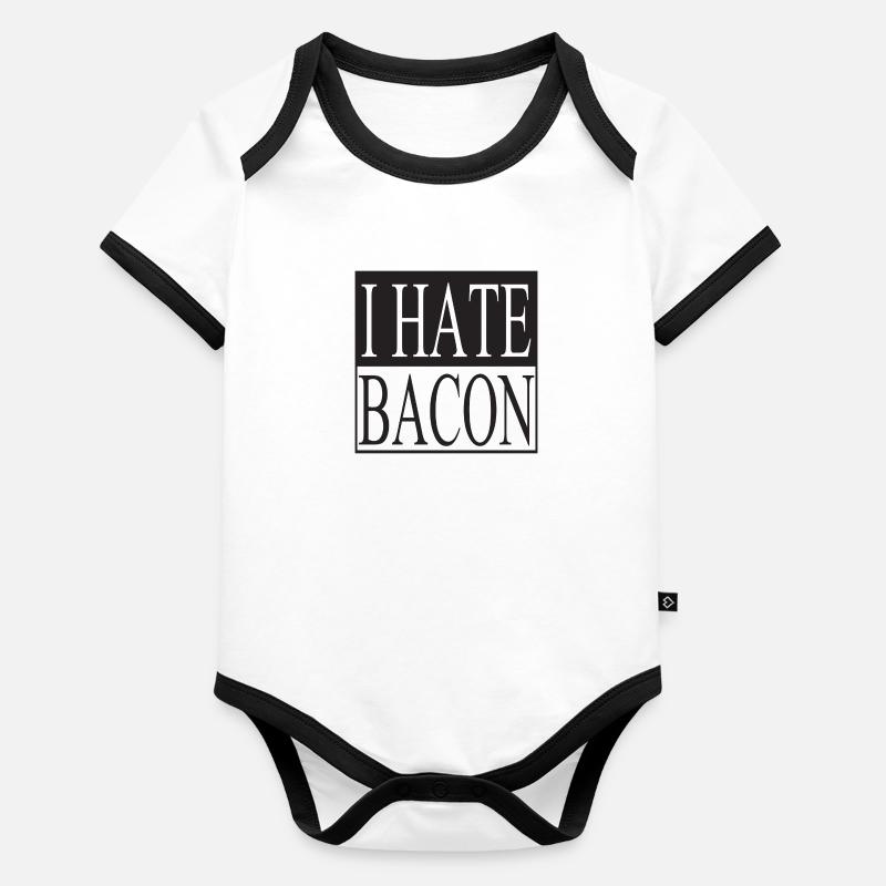 Je déteste Bacon Body Bébé bio contrasté manches courtes