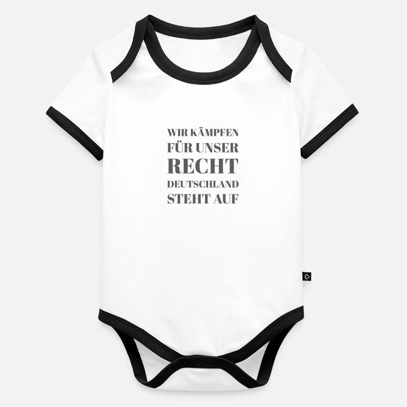 Das volk Baby Bio-Kurzarm-Kontrastbody