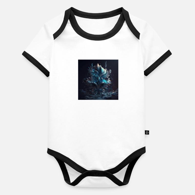 Abstrakte Digitale Kunst n°3 Baby Bio-Kurzarm-Kontrastbody
