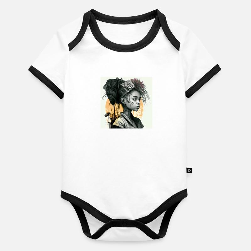 cyberg punk 12e3a400 d35b 4f8f a1a2 9f59dded34e0 Body Bébé bio contrasté manches courtes