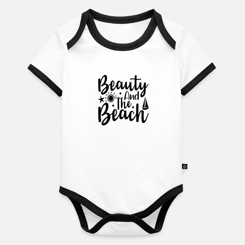 Beauty And The Beach Baby Bio-Kurzarm-Kontrastbody