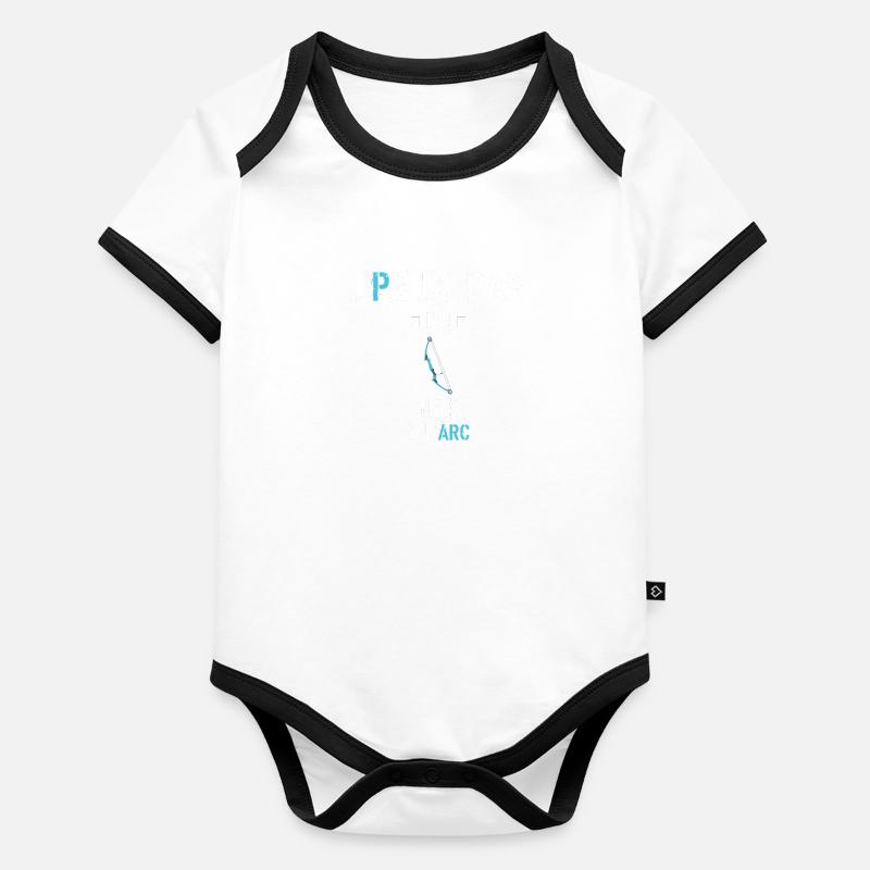 J Peux Pas J Ai Tire A L Arc Body Bébé bio contrasté manches courtes