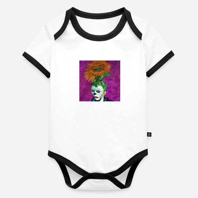 van gogh art Body Bébé bio contrasté manches courtes