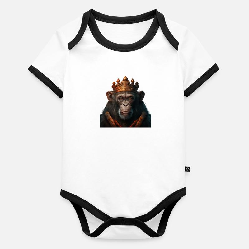 Majestic Ape Body Bébé bio contrasté manches courtes