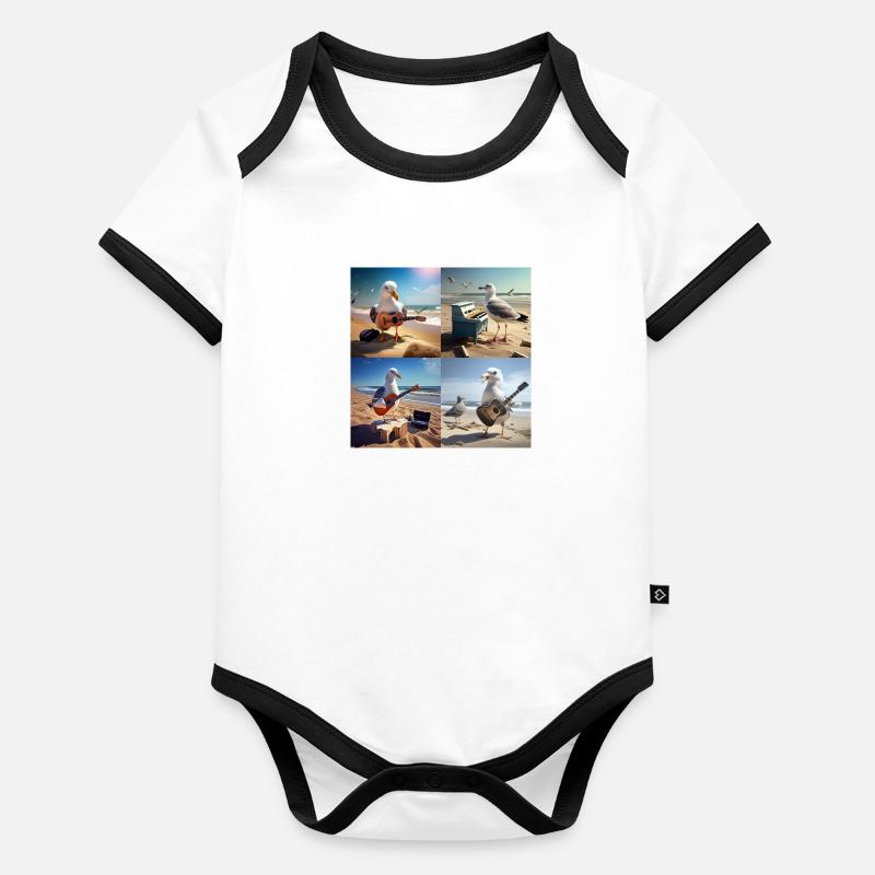 BBB Stickers 2 Organic Baby Contrasting Bodysuit