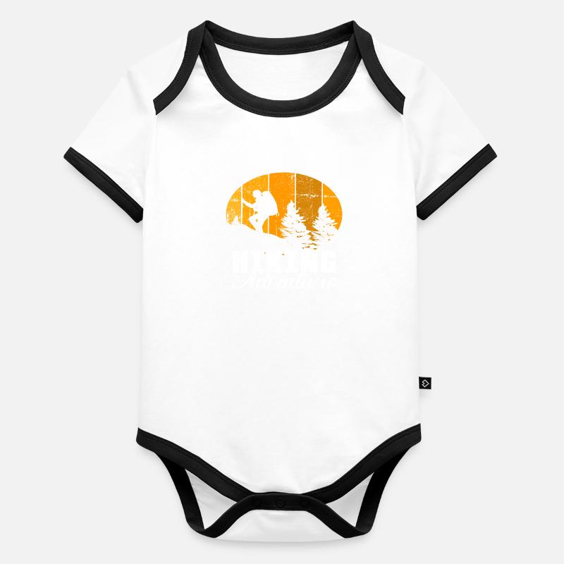 Aventure de randonnée Body Bébé bio contrasté manches courtes