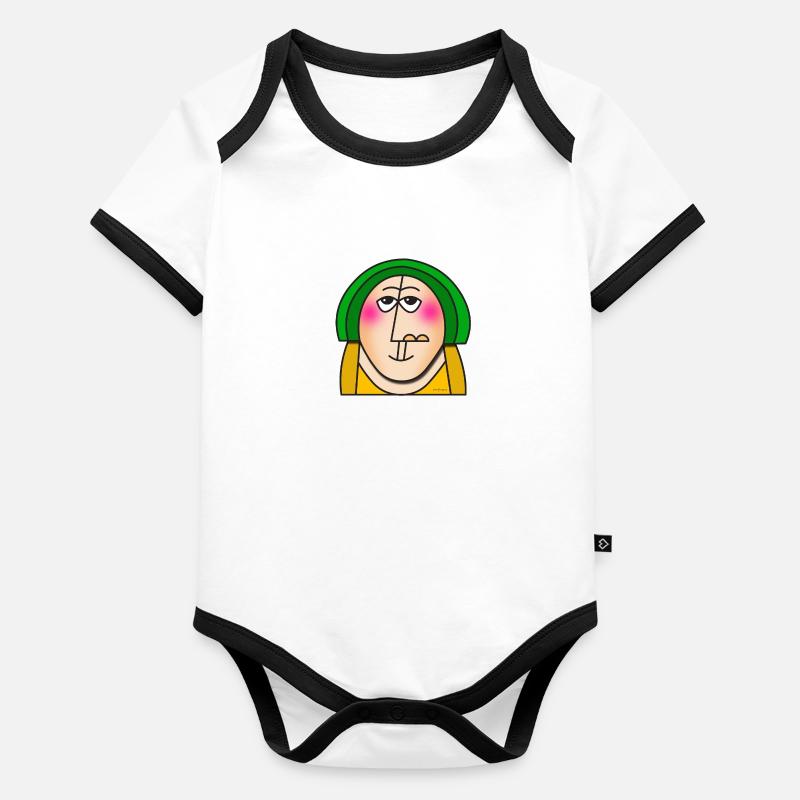 Looking up Organic Baby Contrasting Bodysuit