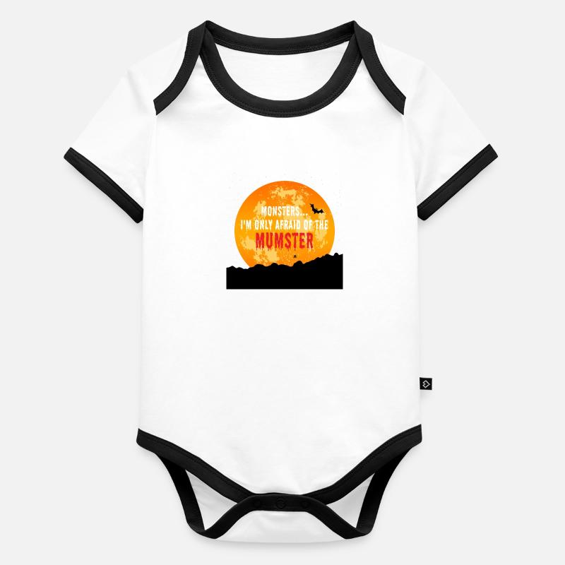 Peur de la momster Body Bébé bio contrasté manches courtes