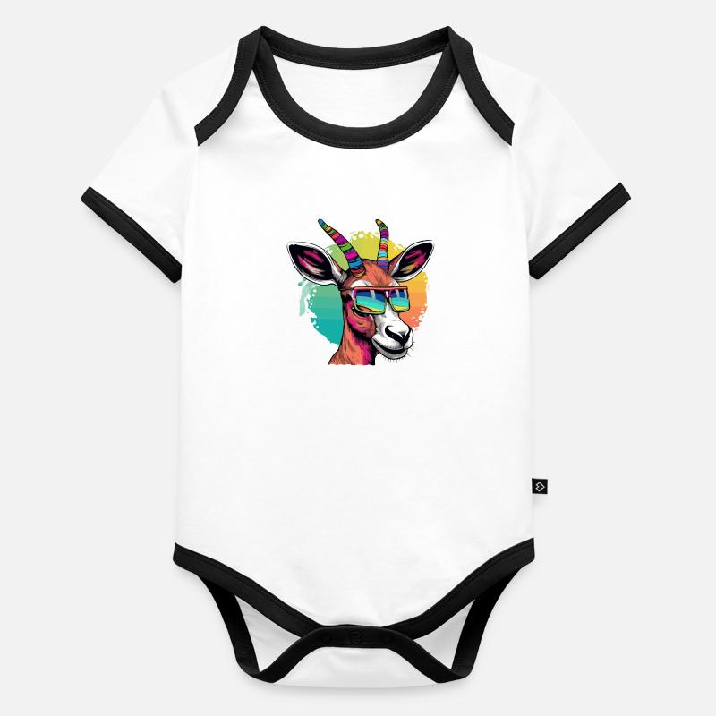 Rasta impala Body Bébé bio contrasté manches courtes
