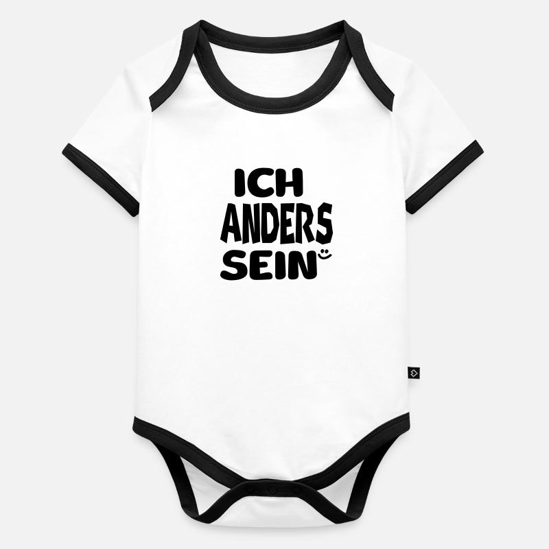 ich anders sein Baby Bio-Kurzarm-Kontrastbody