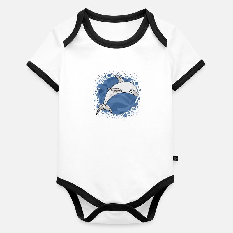 Dolphin Organic Baby Contrasting Bodysuit