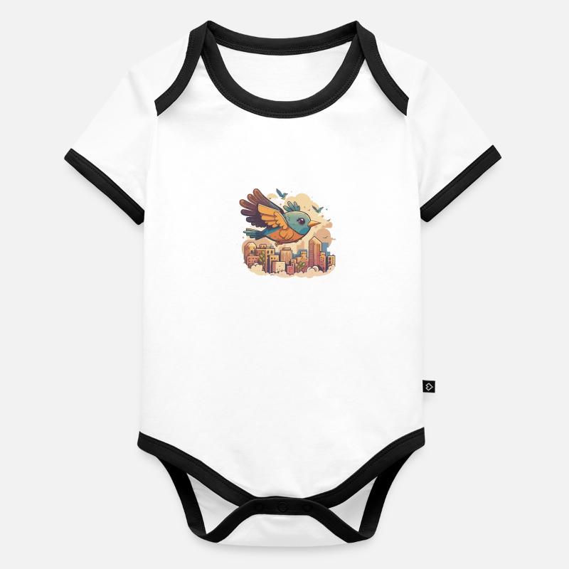 City-Flyer Baby Bio-Kurzarm-Kontrastbody