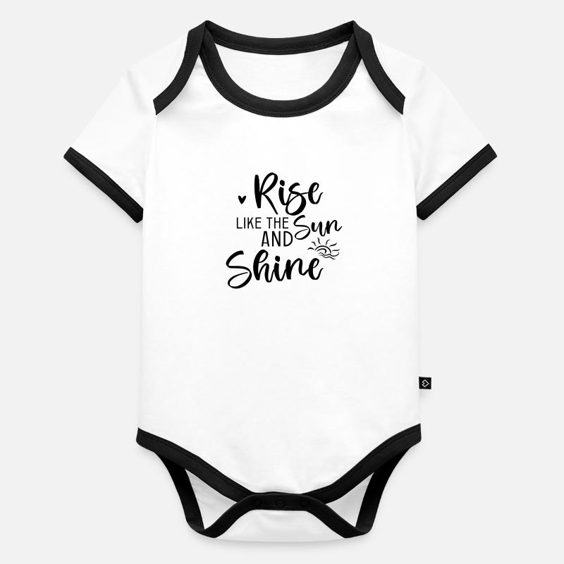 Levez-vous comme le soleil et brillez Body Bébé bio contrasté manches courtes