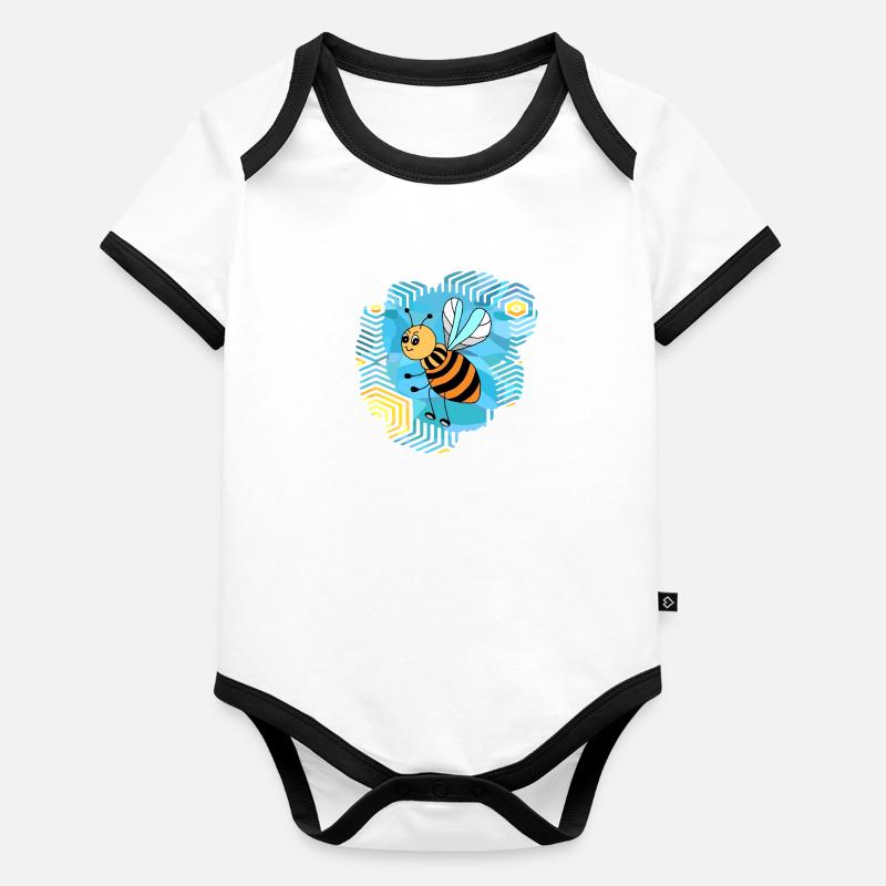 Bee Organic Baby Contrasting Bodysuit