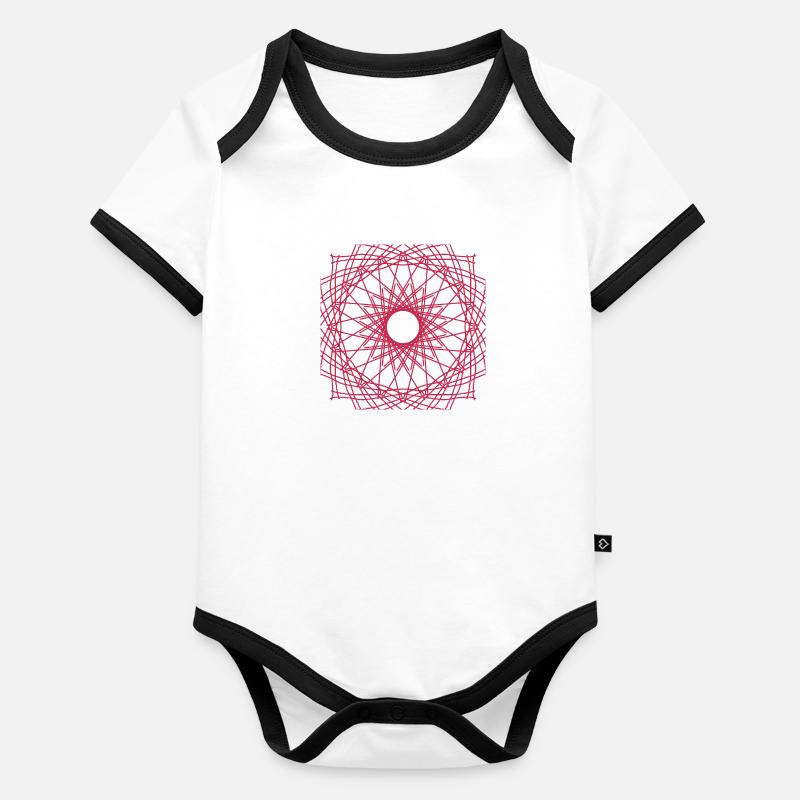 Muster Baby Bio-Kurzarm-Kontrastbody