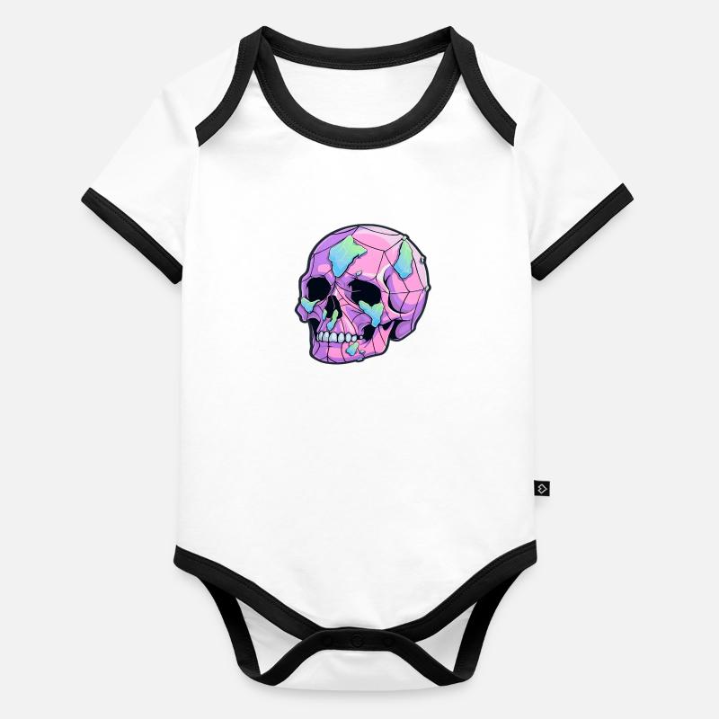 Mysterious skull Organic Baby Contrasting Bodysuit