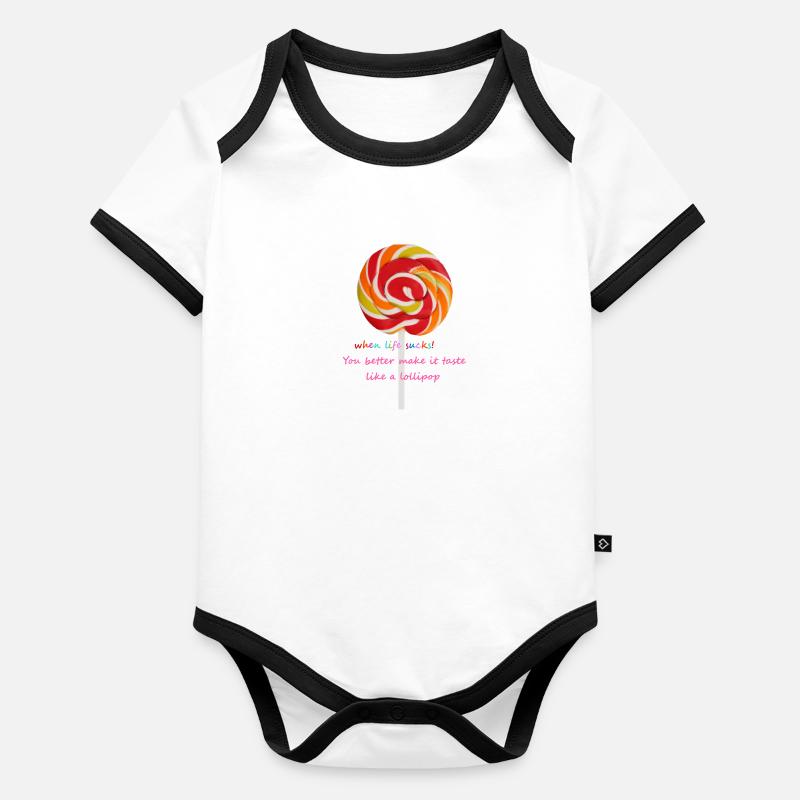 Wenn das Leben ist! Lutscher Baby Bio-Kurzarm-Kontrastbody
