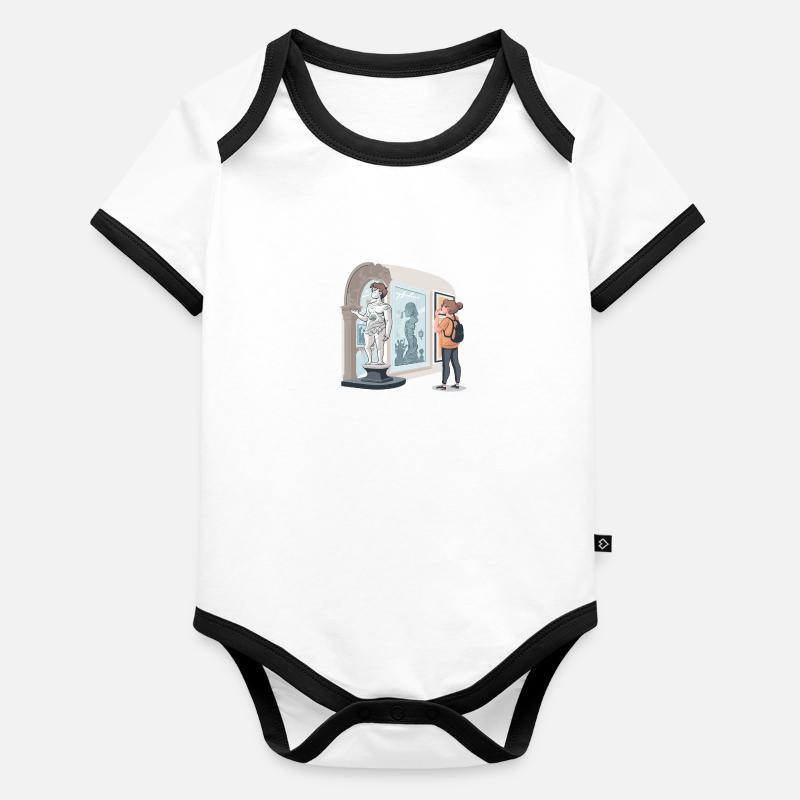 Snorkel dans le style: Ocean Life Body Bébé bio contrasté manches courtes