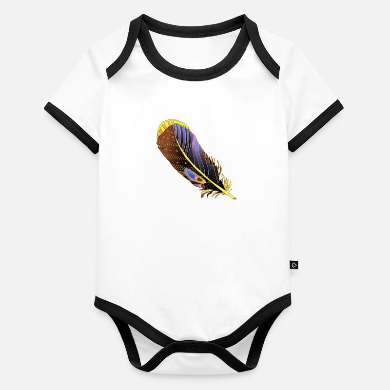 Feather Organic Baby Contrasting Bodysuit