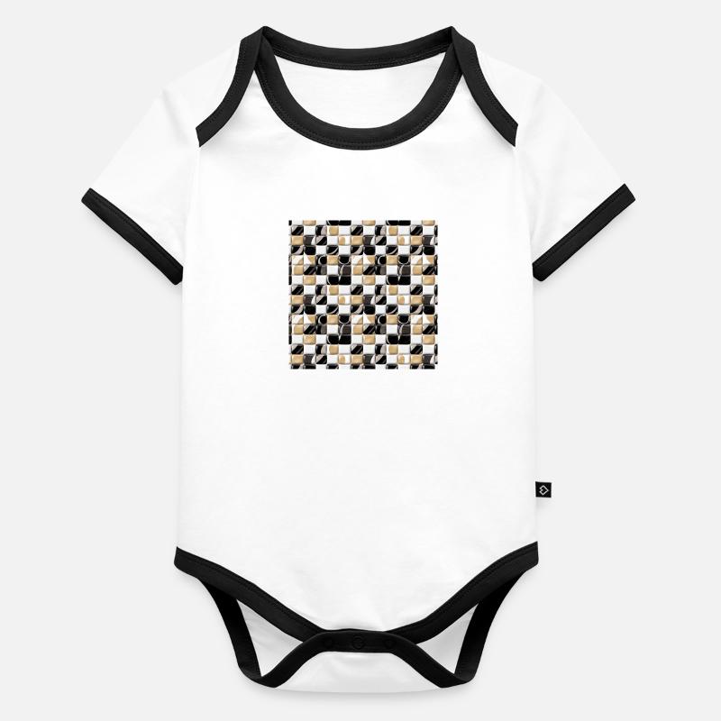 Smooth Stones Seamless Pattern Gemstones Polished Organic Baby Contrasting Bodysuit