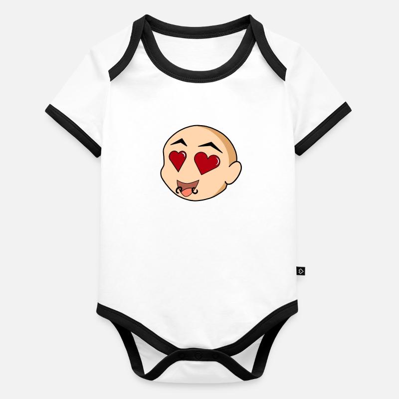 feyadolove - Baby Bio-Kurzarm-Kontrastbody - 