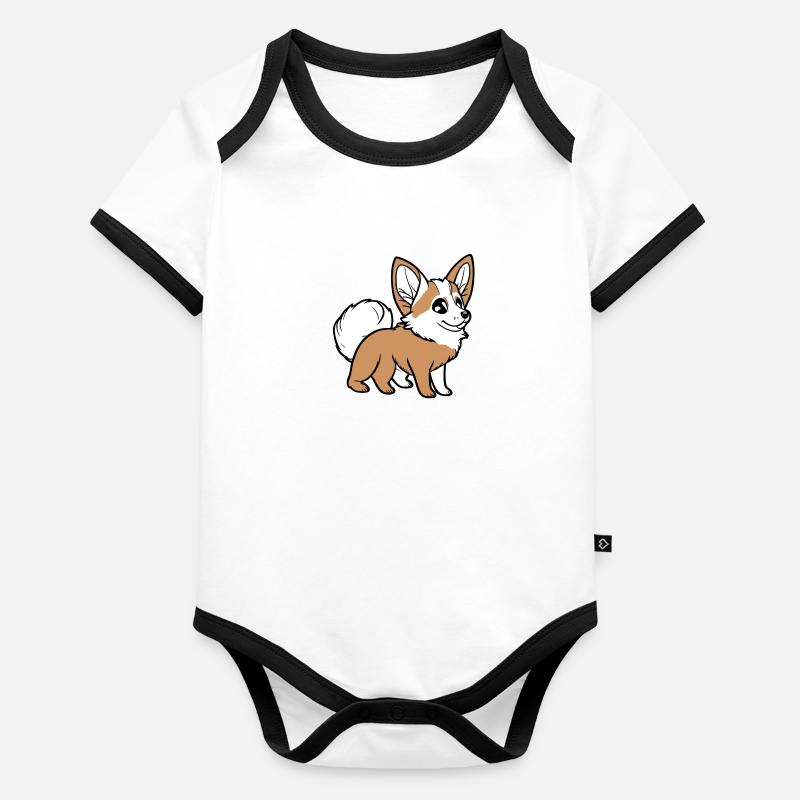 Corgi Baby Bio-Kurzarm-Kontrastbody