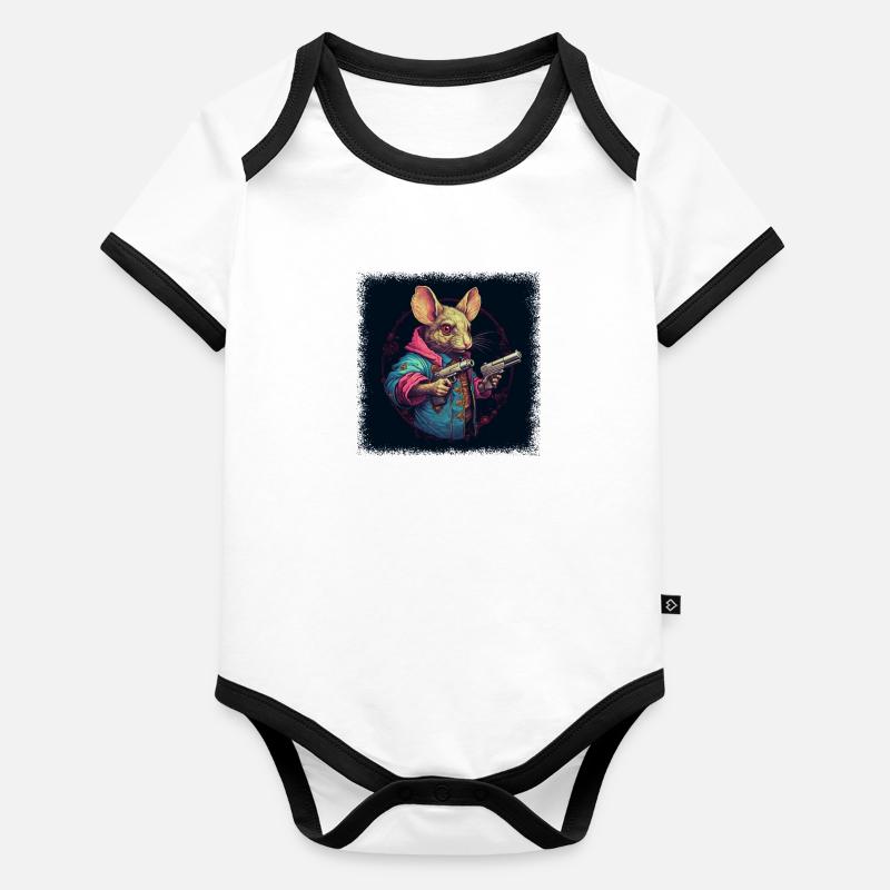 Ira bien mignon modeste idée actuelle clipart Body Bébé bio contrasté manches courtes