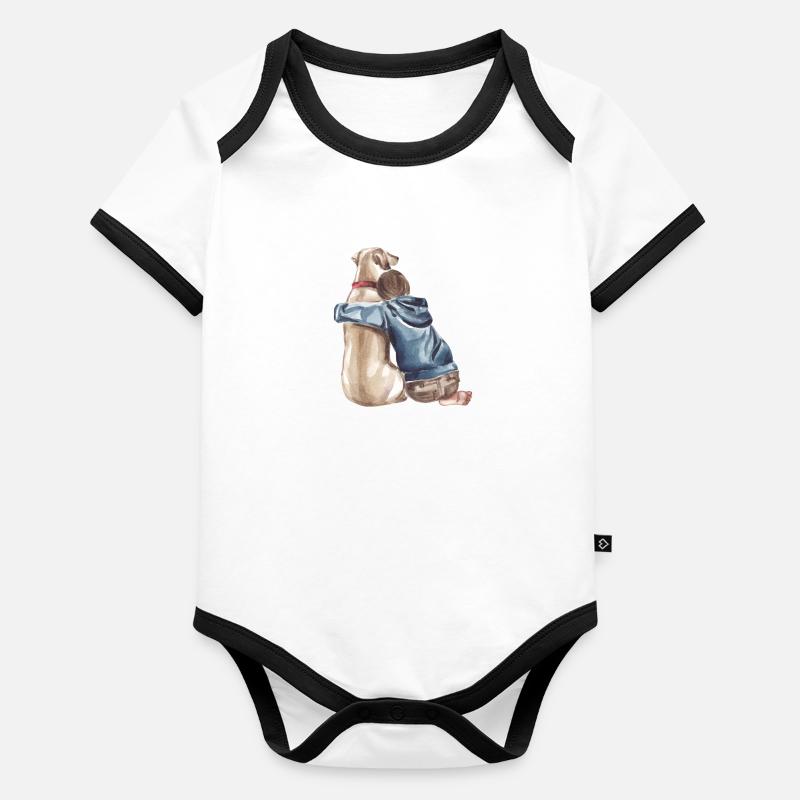 Immer an meiner Seite Baby Bio-Kurzarm-Kontrastbody