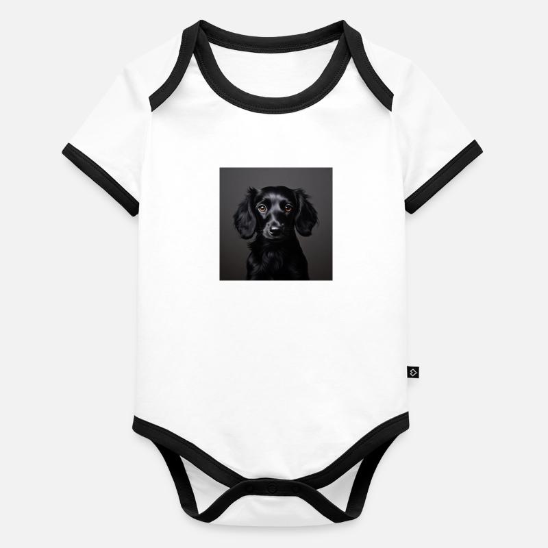 Dog Organic Baby Contrasting Bodysuit