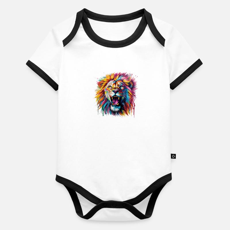 colorful mane Organic Baby Contrasting Bodysuit