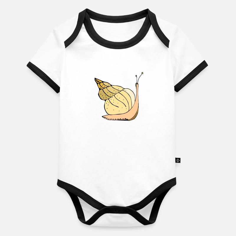 Schnecke Baby Bio-Kurzarm-Kontrastbody