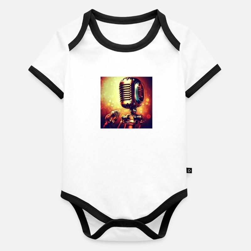 Roboter Mikro Baby Bio-Kurzarm-Kontrastbody