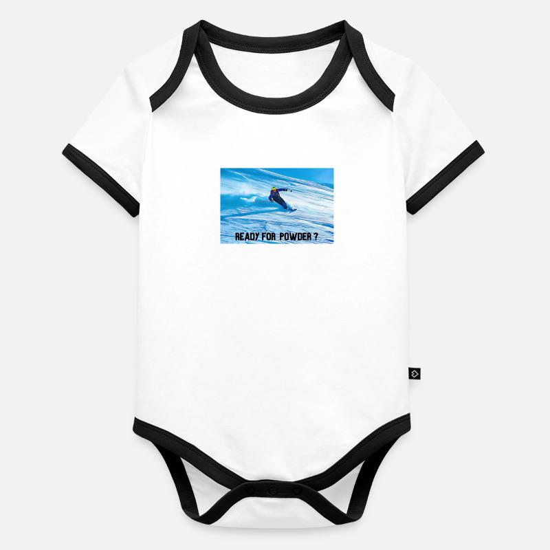 READY FOR POWDER Organic Baby Contrasting Bodysuit