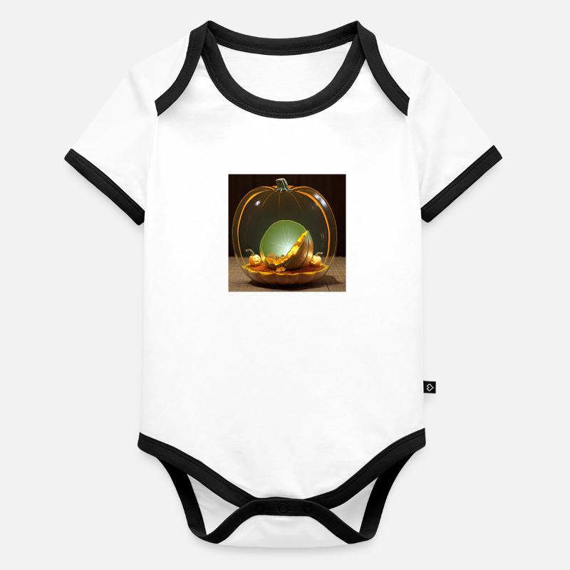 Im Inneren von einem Glaskürbis Baby Bio-Kurzarm-Kontrastbody