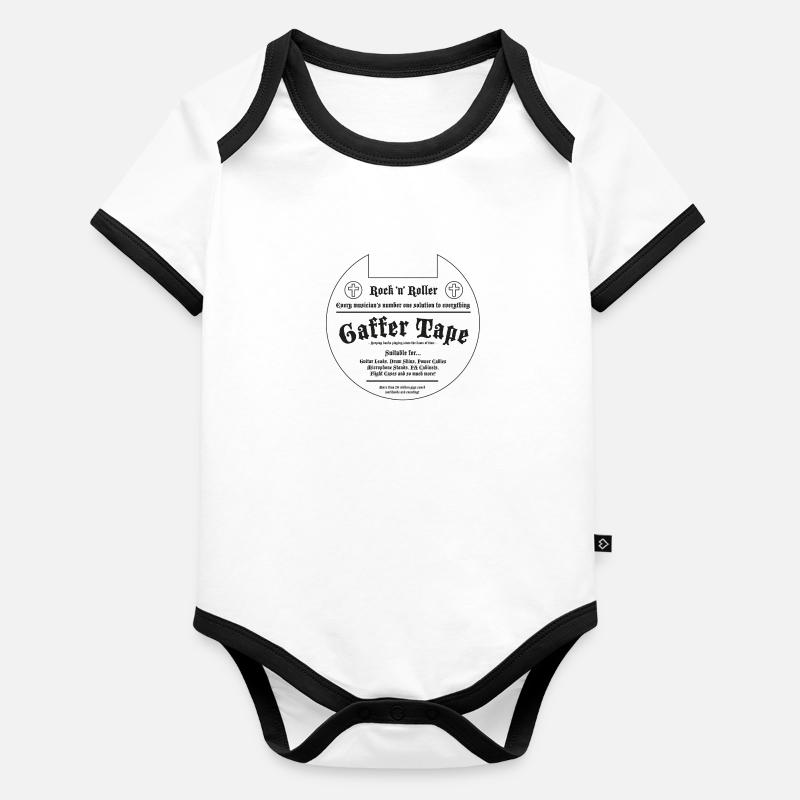 Gaffer Tape Logo Organic Baby Contrasting Bodysuit
