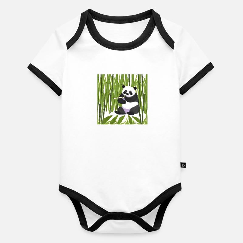 Bamboo Panda Organic Baby Contrasting Bodysuit